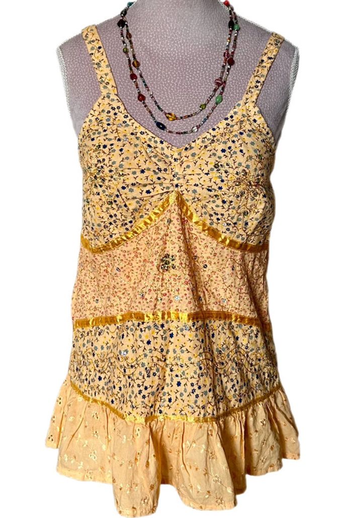 🌞🌿Top boho chic et lumineux brodé made in India Summer fairy soul hippie top🌿🌞 - photo numéro 8