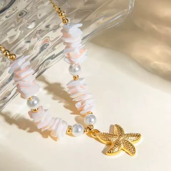 Collier étoile  rose ✅