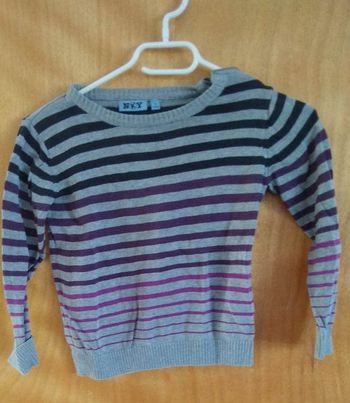 Pull gris rayé - NKY