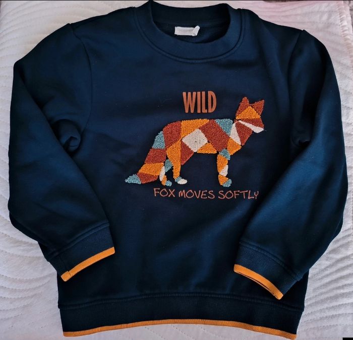 Sweat orchestra bleu marine renard - 8 ans