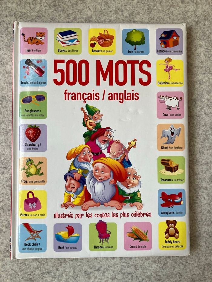 500 mots français / anglais illustrés (3€)