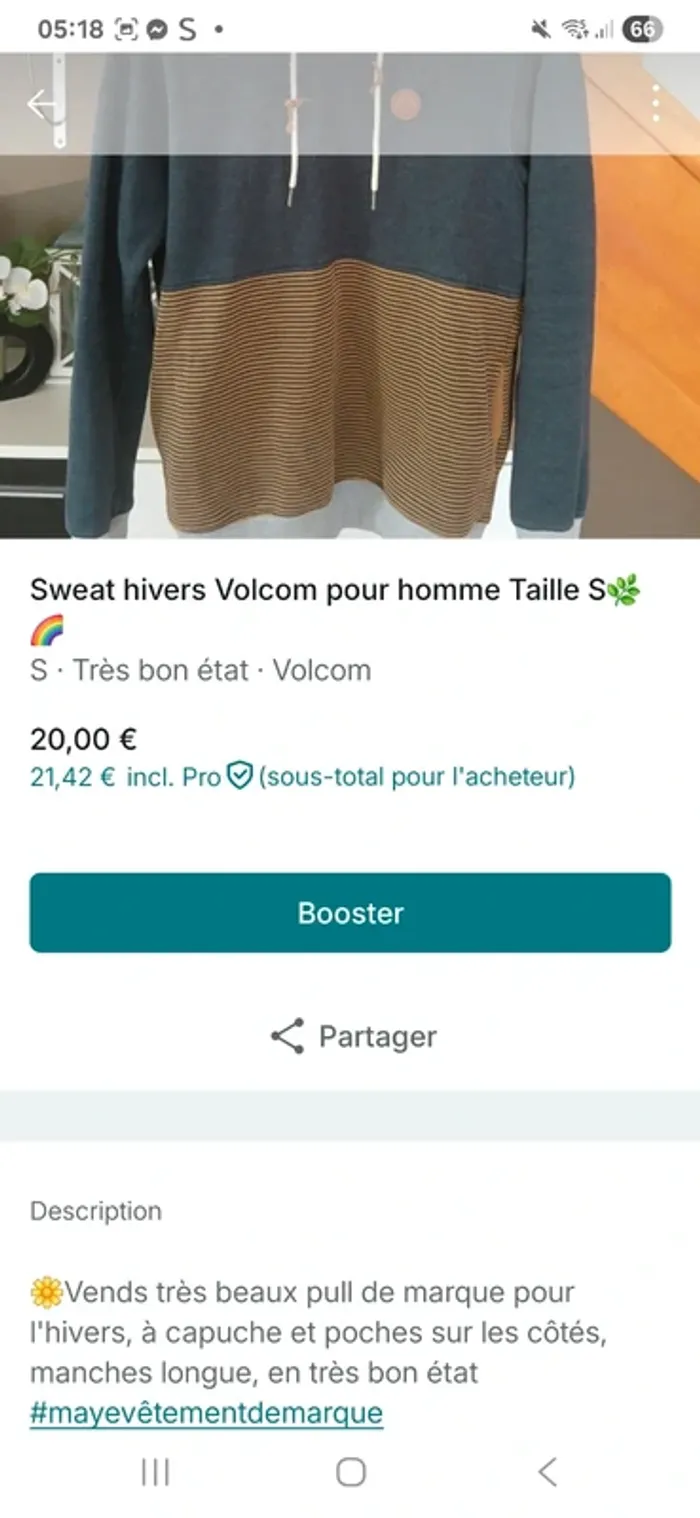 Pull/Sweat hivers Volcom Taille S 🌿🌈 - photo numéro 7