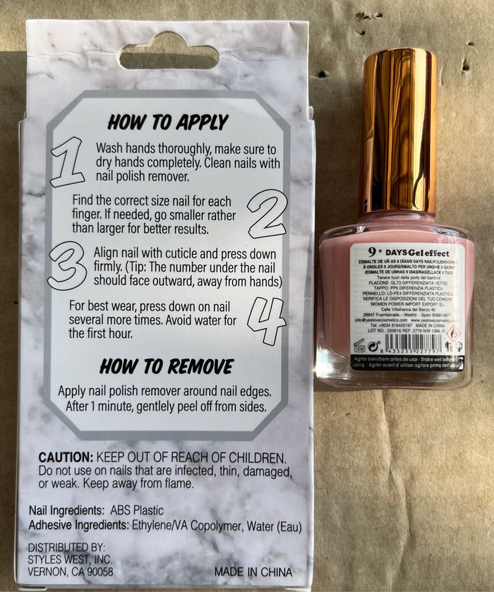 Lot de 12 press on nails + vernis - photo numéro 2