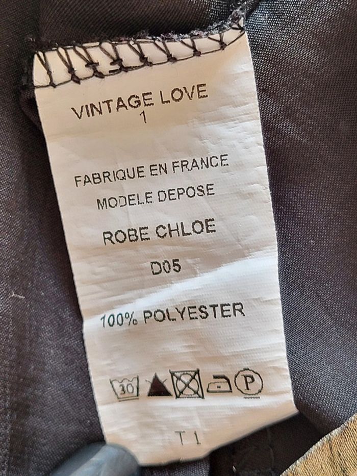 Robe fluide métallisée dorée - Vintage Love - Made in France - photo numéro 14