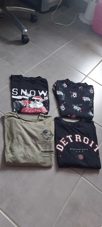Lot de 4 t-shirts manches longues taille 10/11 ans