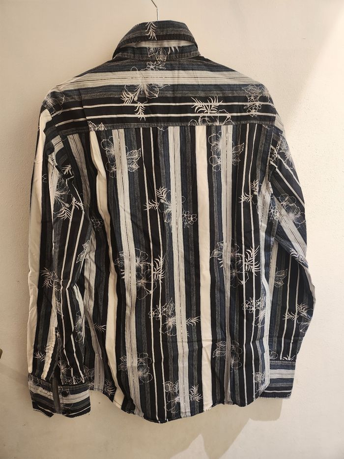 Chemise homme diesel taille M blanc bleu marine imprimé - photo numéro 2