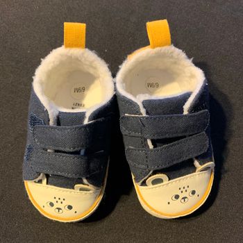 Chaussons/chaussures doublure chaude 6/9 mois Bleu