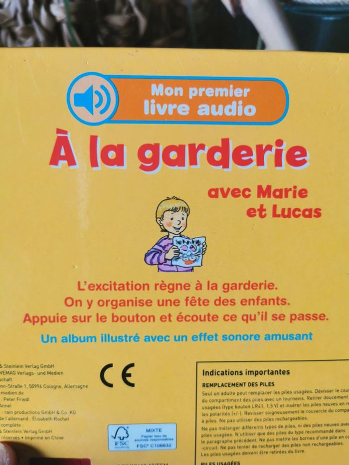 🌺Livre audio sonor A la garderie avec marie et lucas - photo numéro 11