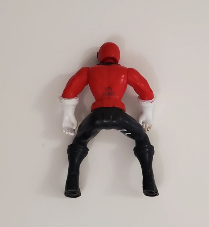 Power Rangers Figurine Samouraï Rouge Position Assise Bandai Bon état 9 cm env. - photo numéro 3