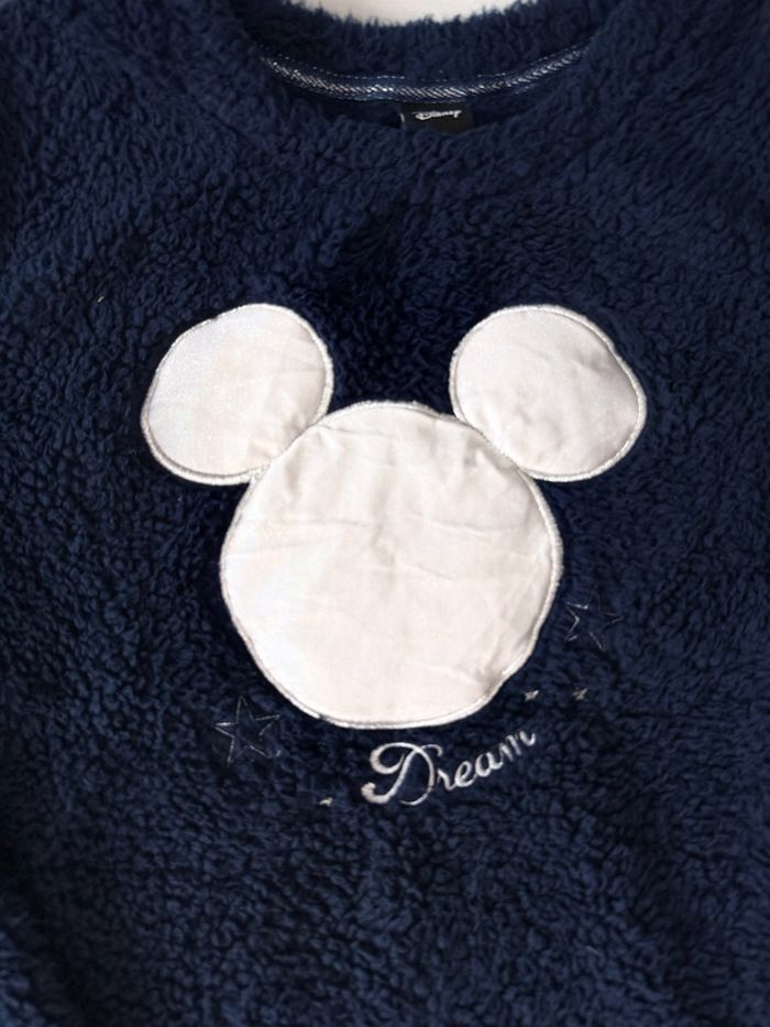 Sweat / pull de nuit Disney Mickey bleu marine – Taille L enfant – matière douce moumoute - photo numéro 4