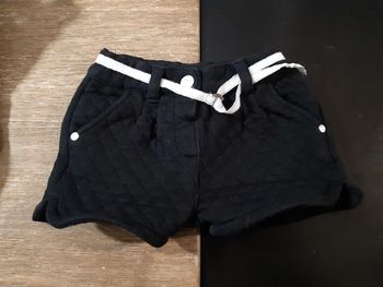 Short noir matelassé 3 ans fille Kiabi