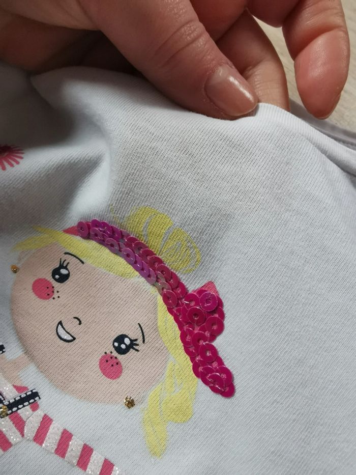 Short, t-shirt et robe, lot de 3 vêtements bébé 9 mois - photo numéro 8