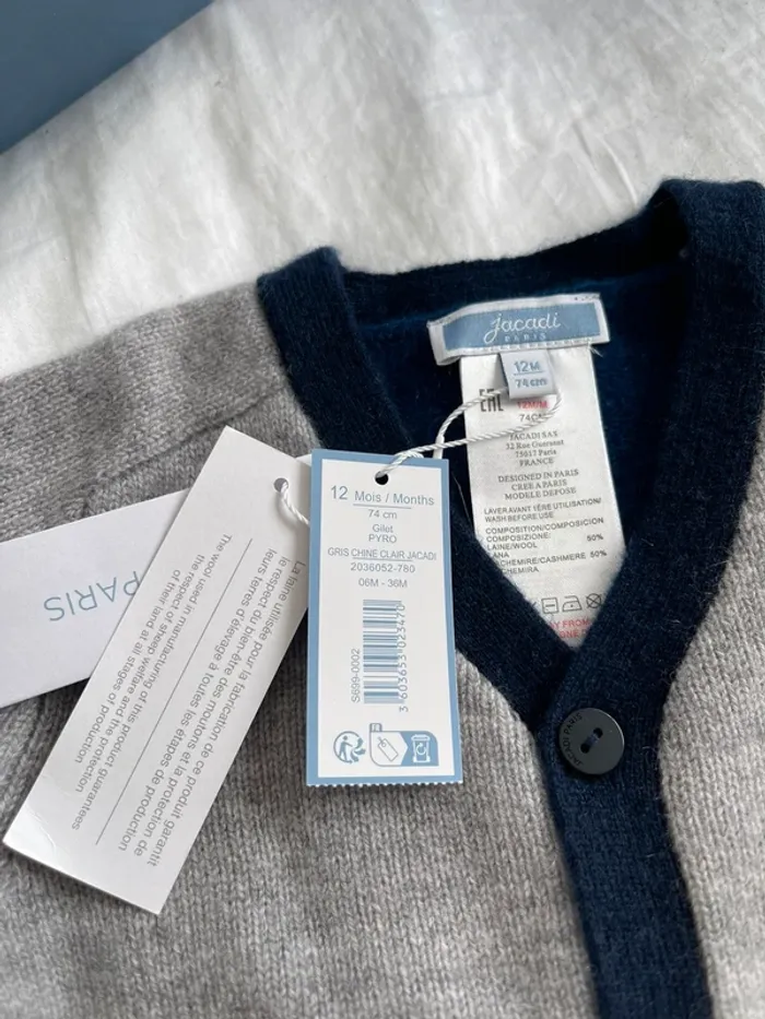 Cardigan cachemire et laine Neuf Jacadi - photo numéro 3