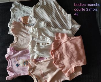 Lot bodies 3 mois bébé fille