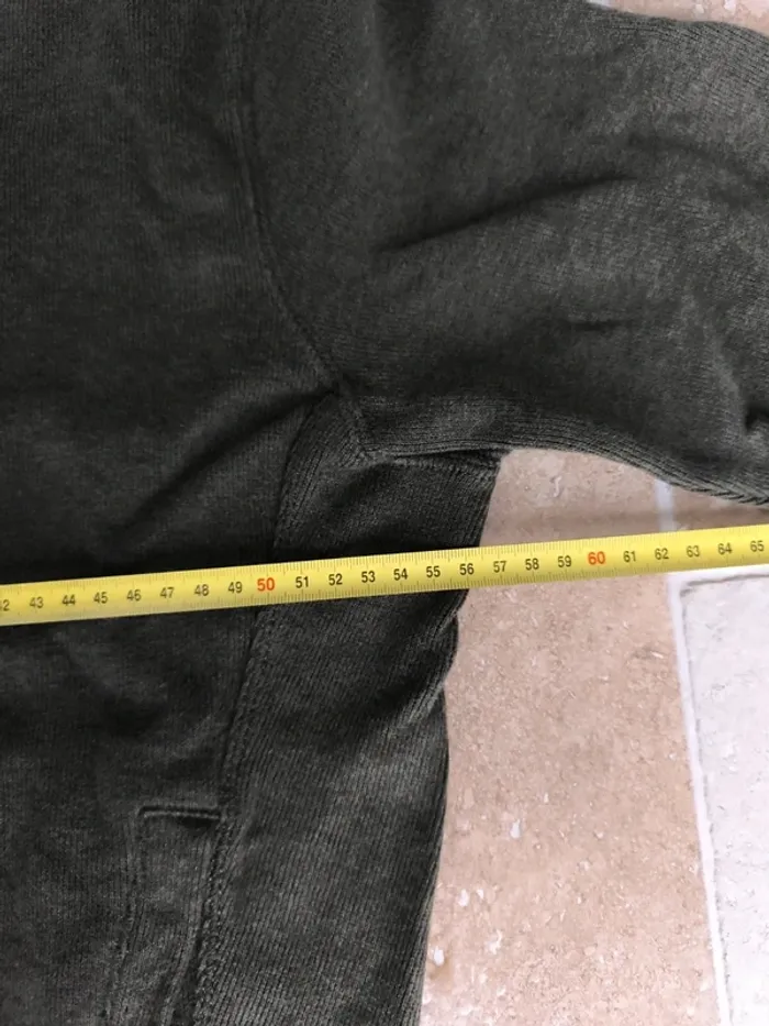 Pull zippé Ralph Lauren Kaki homme S excellent état logo bordeaux - photo numéro 11