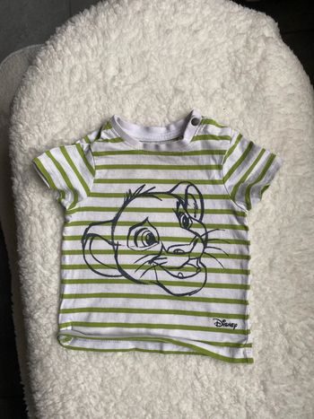 T shirt garçon Disney 6 mois vert lion