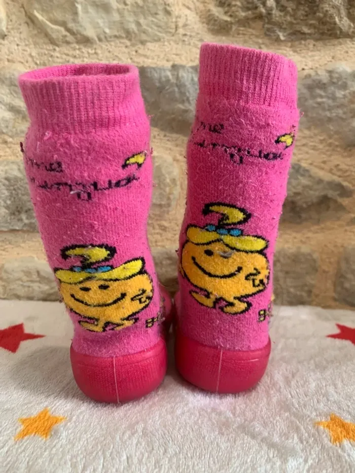 Chaussons chaussettes Isotoner T25/26 Roses - photo numéro 5