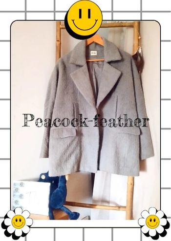 Manteau gris laine bouillie TU