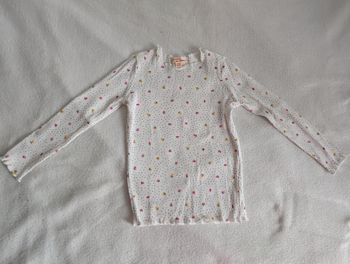 T-shirt ML blanc à fleurs - 2A - Du Pareil au Même