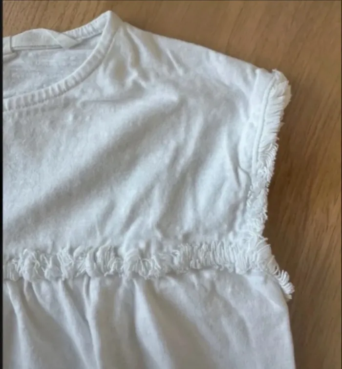 T-shirt blanc Mango Kids fille 5/6 ans - photo numéro 4