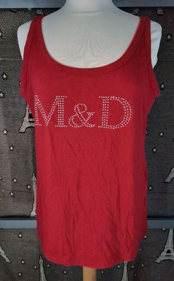 Débardeur rouge avec strass taille XL-2XL