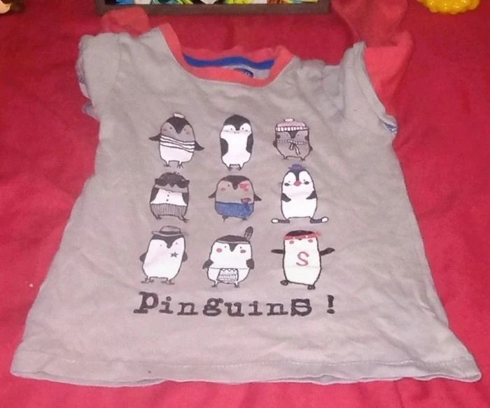 Tee shirt manches longues pingouins - photo numéro 2