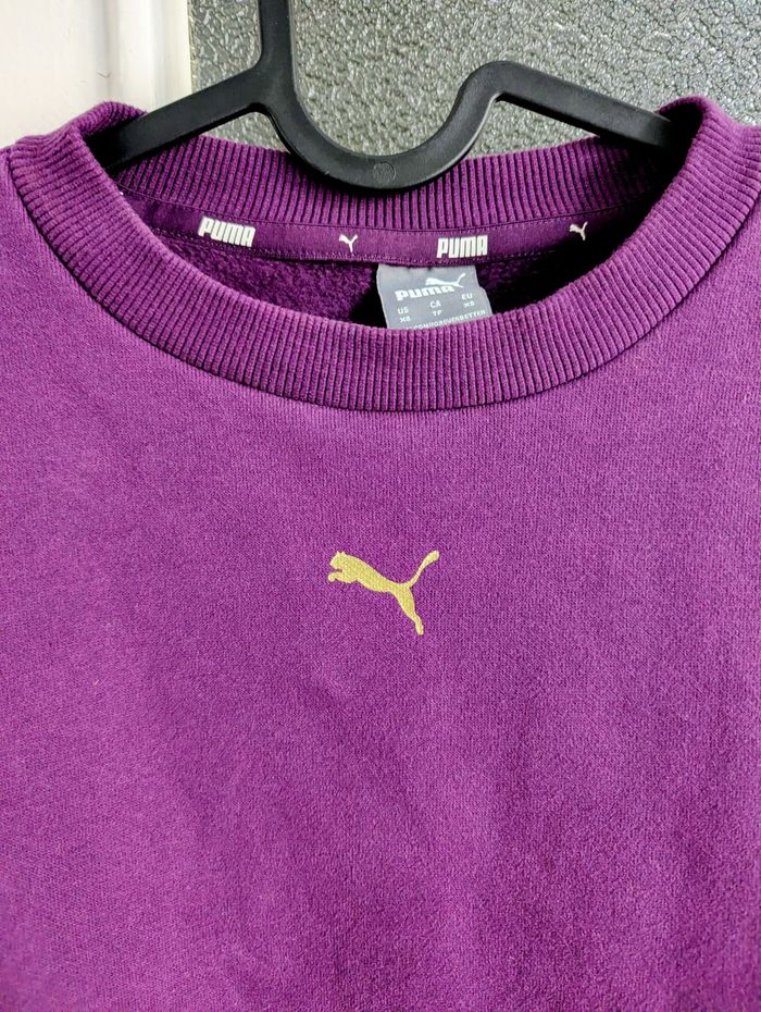 Sweat polaire puma violet doré ados taille xs - photo numéro 4