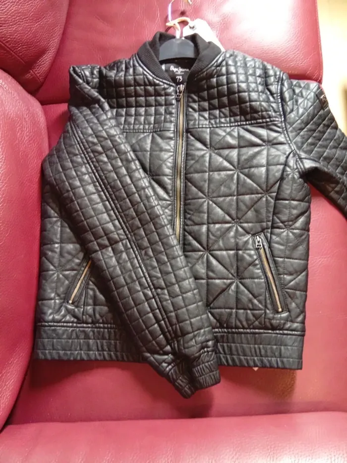 Veste cuir femme pepe jeans London taille L - photo numéro 6
