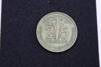 Pièce de monnaie 25 francs Afrique occidentale française Togo 1957