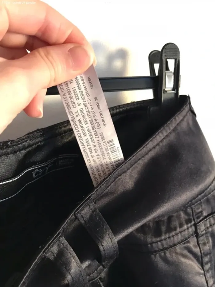 Pantalon noir chic et brillant Zara Trafarluc taille 36 - photo numéro 11