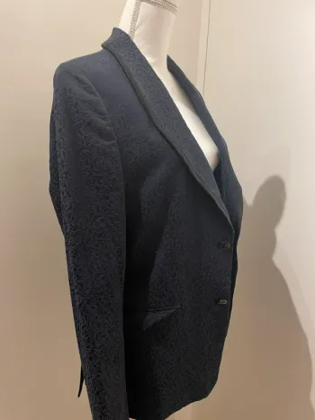 Veste costume bleu marine motif