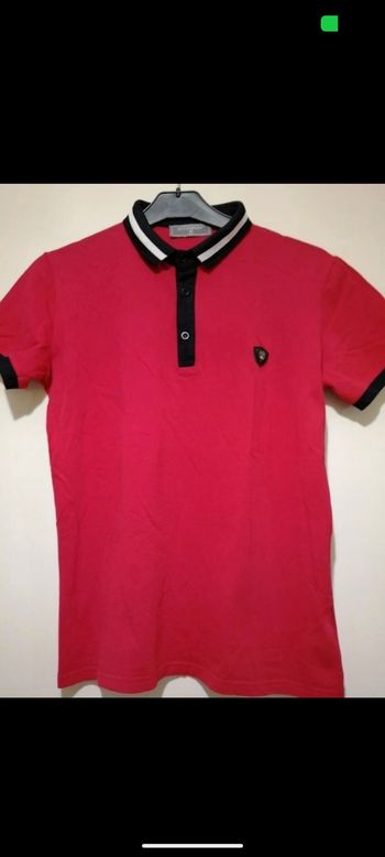 Polo Armand Thiery rouge et noir. Taille S