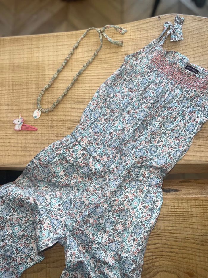 Ensemble Liberty fleurs combi combinaison sergent major 7 ans pince à cheveux collier licorne - photo numéro 5