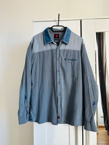 Chemise bleu à carreaux Regular Fit Homme Strellson Tailles XL-XXL