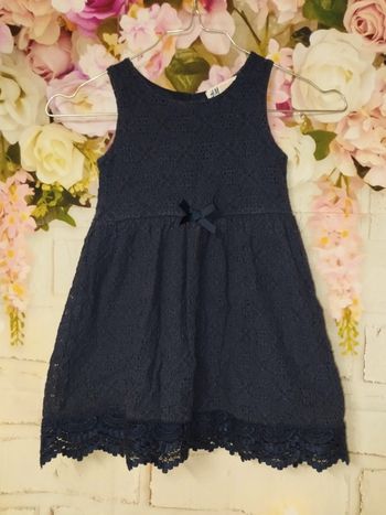 Robe bleu dentelle