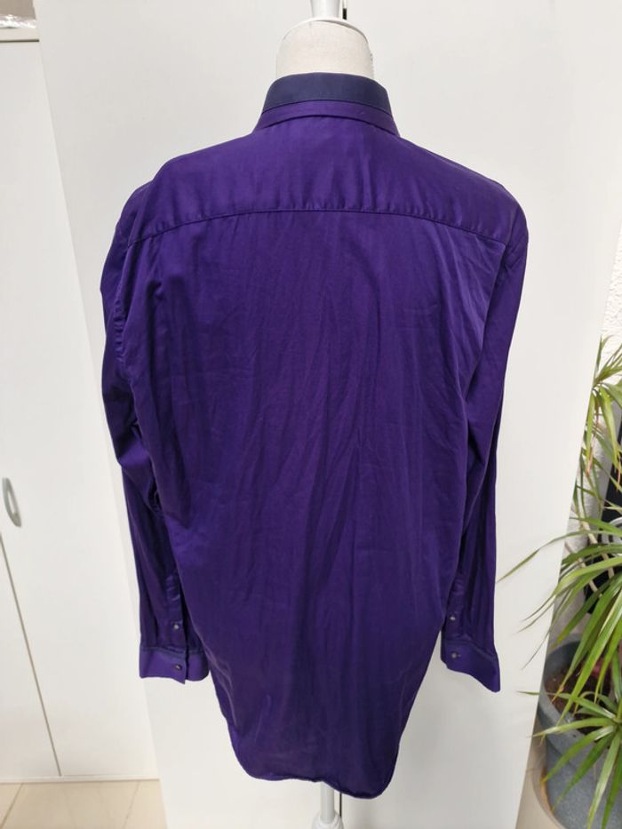 Chemise Violet Details Noirs - photo numéro 4