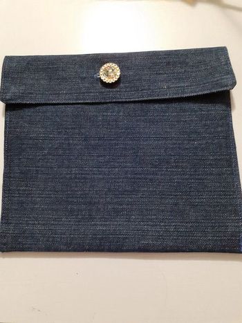 Pochette en tissu jean- Fait Main