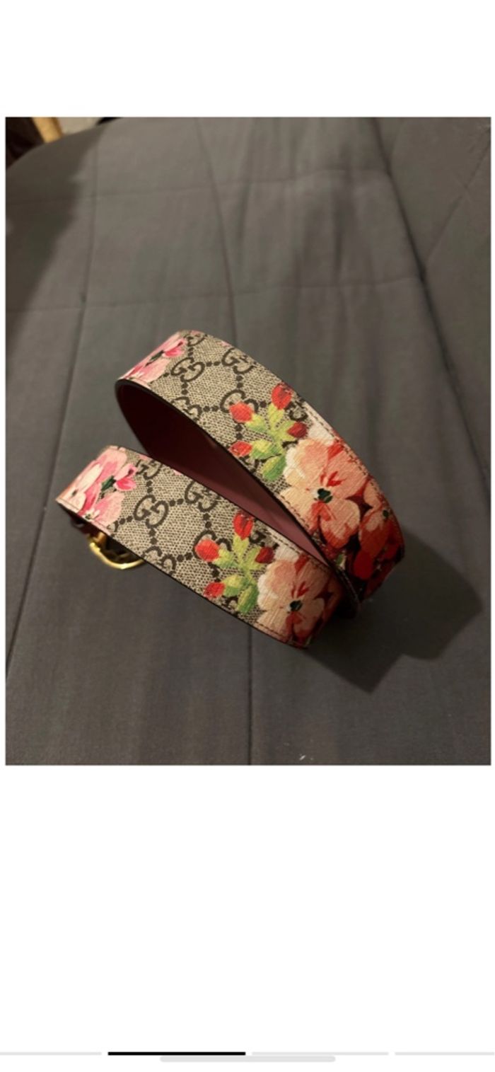 Ceinture Gucci bloomer floral en cuir - photo numéro 2