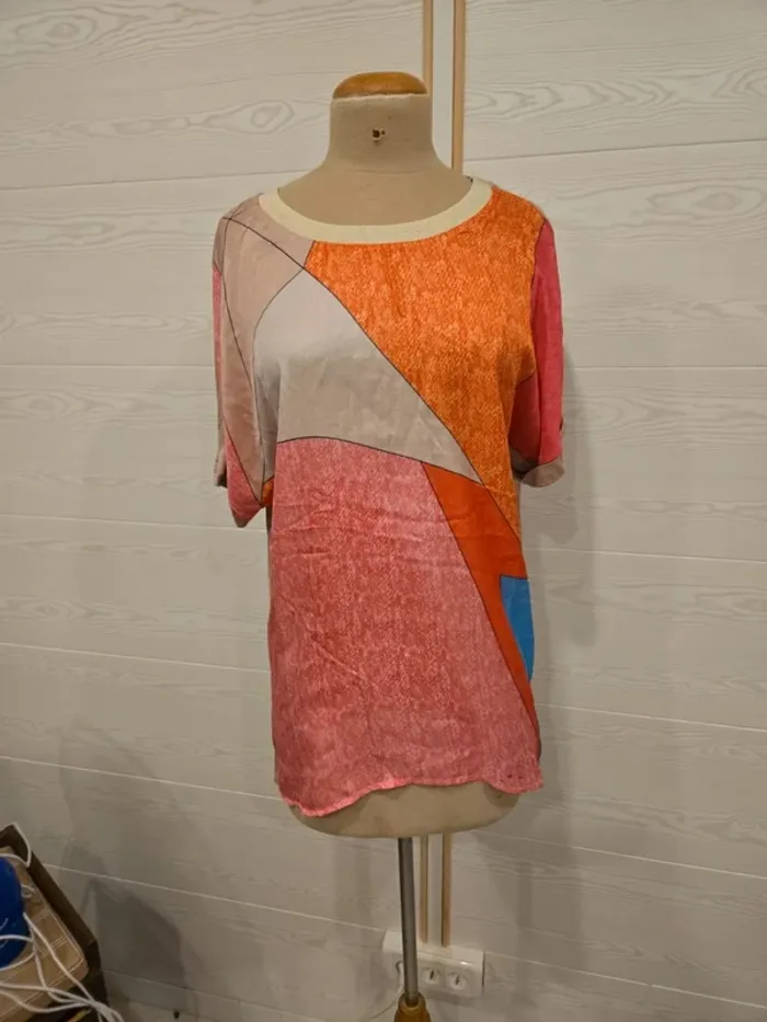 Tee shirt neuf multicolor ete