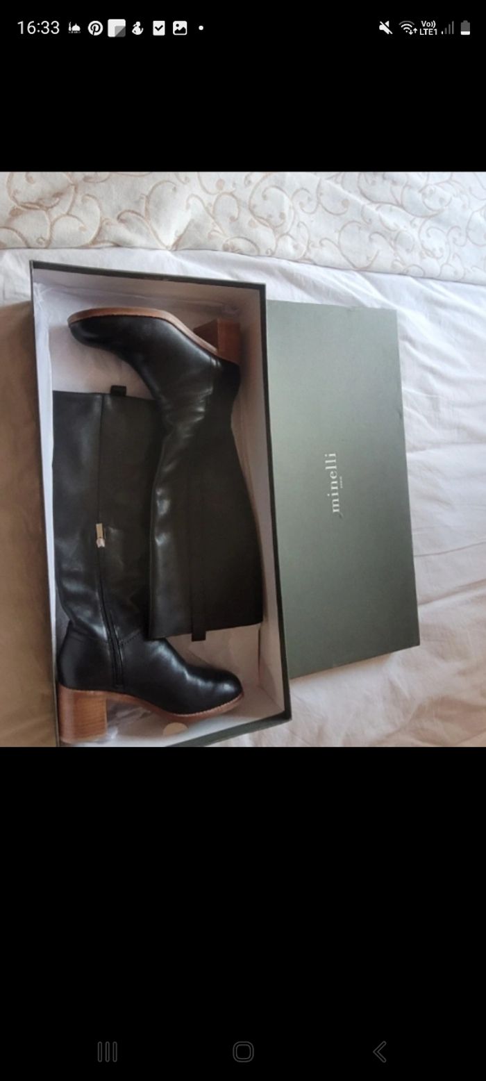 Botte haute minelli noir - photo numéro 3