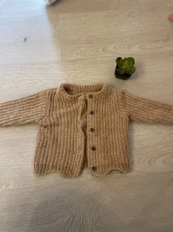 Gilet en laine marrons clair