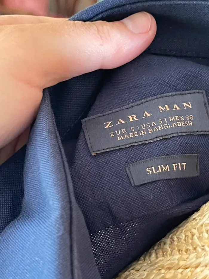 Chemise Zara Man à Manches Longues - Taille S - Bleu Marine - photo numéro 5
