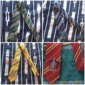Lot des 4 cravates Harry Potter