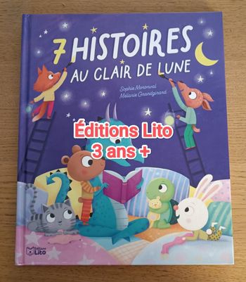 Livre cartonné "7 histoires au clair de lune" 3 ans +