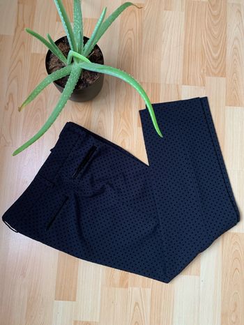 Magnifique pantalon marine avec point velours noir taille 46