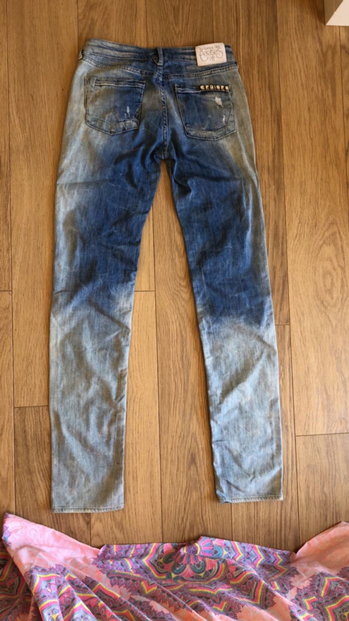 Jeans effet délavé le temps des cerises taille 27 / jeans bleu clair - photo numéro 2