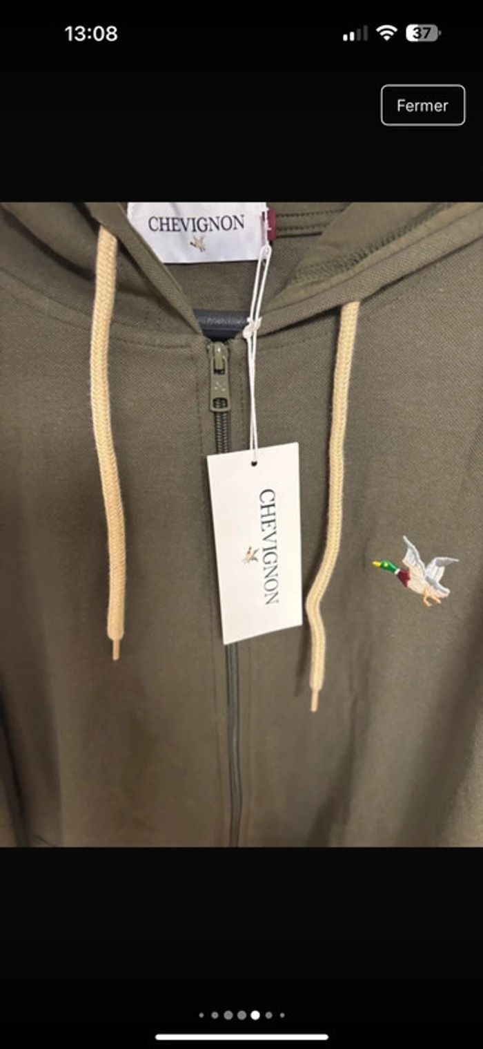 Sweat zippé à capuche Chevignon neuf - Taille XXL - photo numéro 11