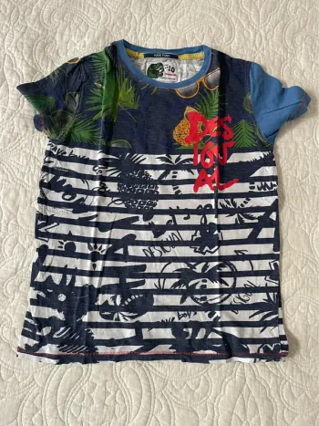 TEE shirt coloré fantaisie - motif 9-10 ans garçon desigual