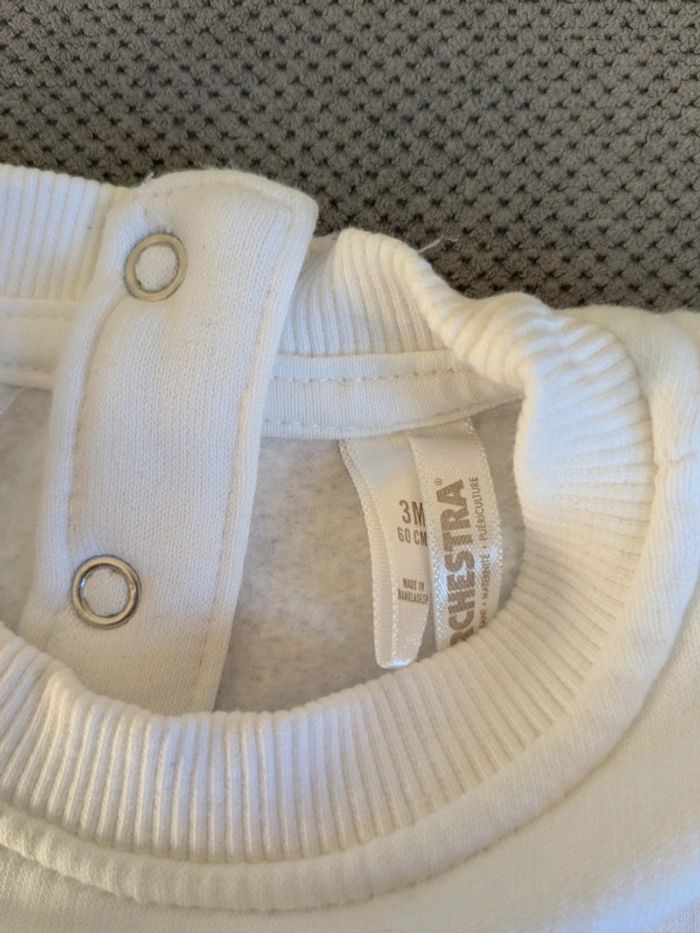 Pull blanc taille 3 mois - photo numéro 3