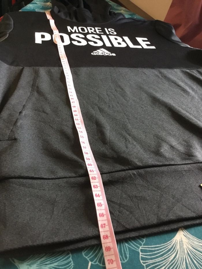 Sweat à capuche pour homme Adidas noir et gris foncé taille S 144 - photo numéro 10